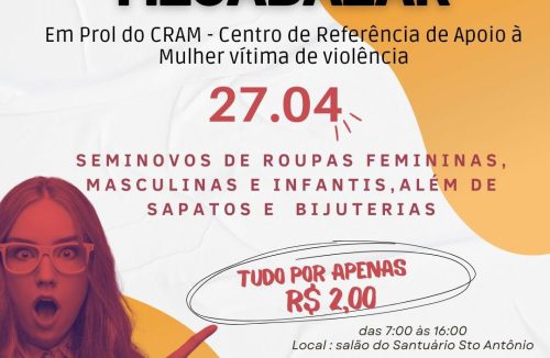 CRAM faz bazar beneficente: com R$ 2, dá pra ajudar vítimas de violência doméstica - Jornal da Franca