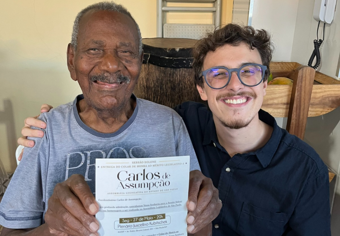 Escritor Carlos de Assumpção recebe homenagem na Assembleia Legislativa de SP