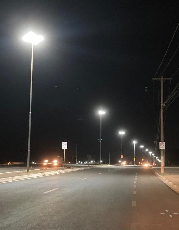 Av. Severino Tostes Meirelles: nova iluminação garante mais segurança e eficiência