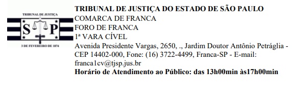 FORO DE FRANCA – EDITAL DE CITAÇÃO – PROCESSO DIGITAL Nº 1004220-18.2023.8.26.0196