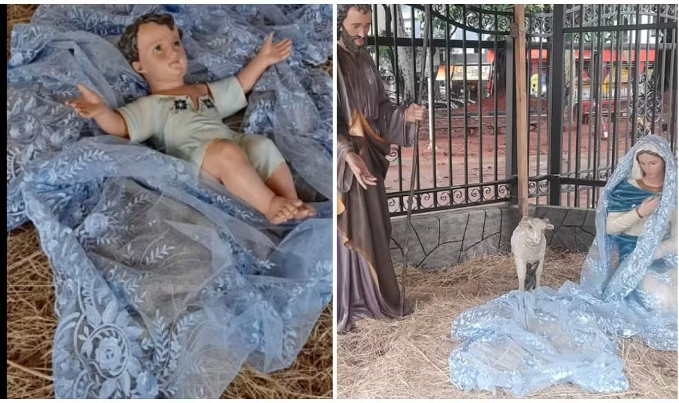 Menino Jesus é furtado de presépio em igreja e ladrão tenta vender a imagem