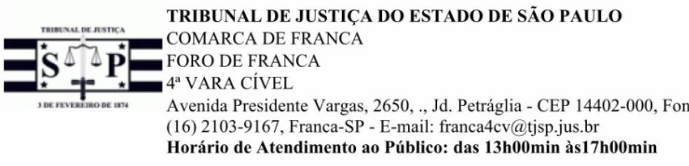 Forum da Comarca de Franca – Edital de Citação – Requerido: Milani da Mota Menezes