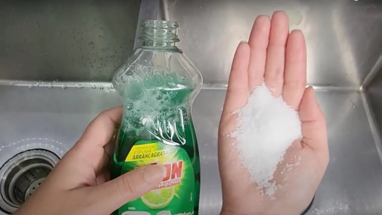 Saiba porque que você deve misturar detergente com sal na limpeza doméstica