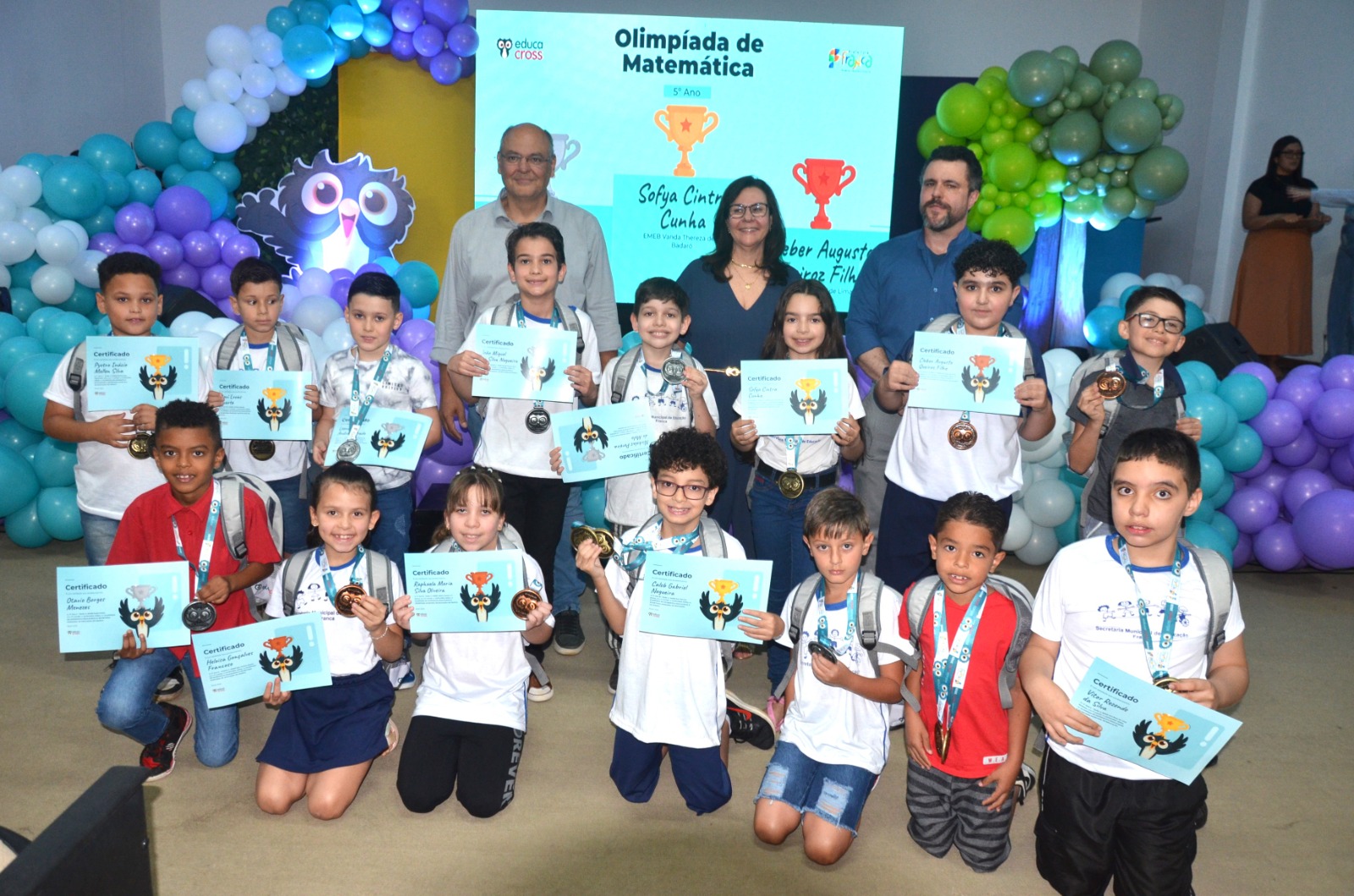 Alunos da rede municipal de Franca recebem medalhas na 2ª Olimpíada de Matemática