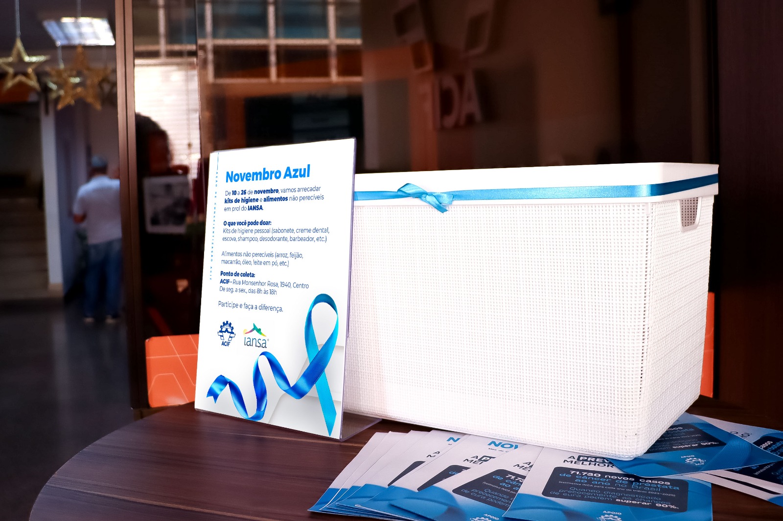 ACIF arrecada produtos de higiene pessoal e alimentos em prol do ‘Novembro Azul’