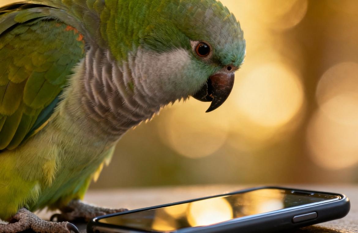 Calopsita envia áudios e foto pelo WhatsApp de tutora sem que ela perceba e viraliza