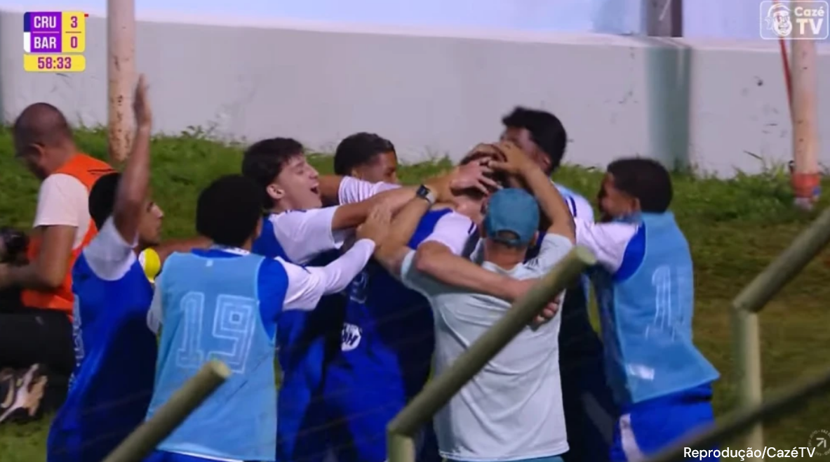Jogando em Franca, Cruzeiro goleia o Barra pela Copinha e lidera chave da Veterana