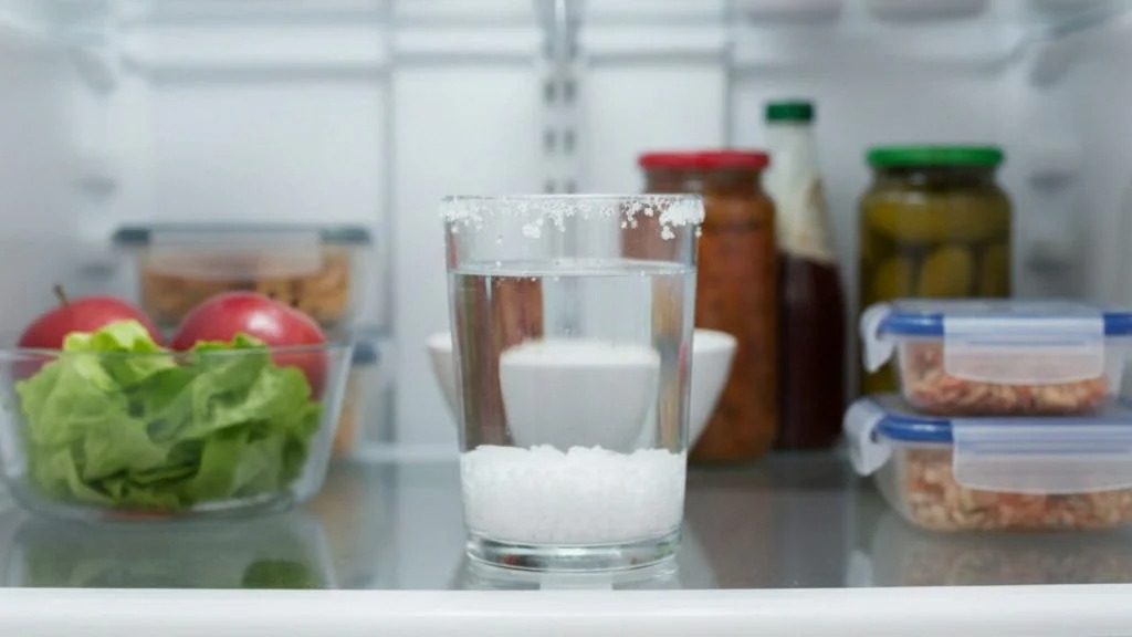 Por que as pessoas estão colocando um copo de água com sal na geladeira?