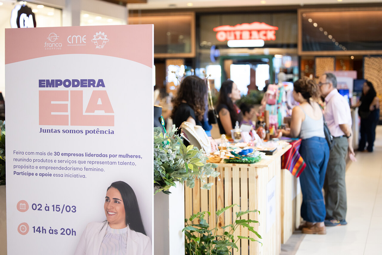 Franca Shopping e CME-ACIF realizam feira de marcas locais lideradas por mulheres