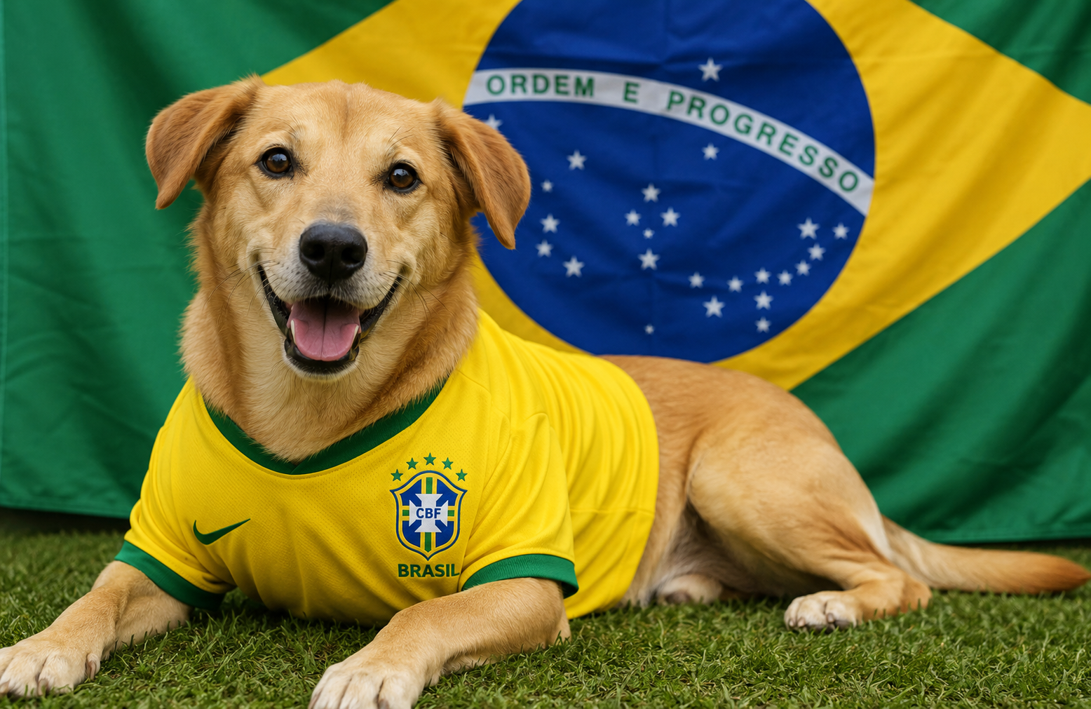 Como deixar seu animal de estimação no clima da Copa: professora diz o passo a passo
