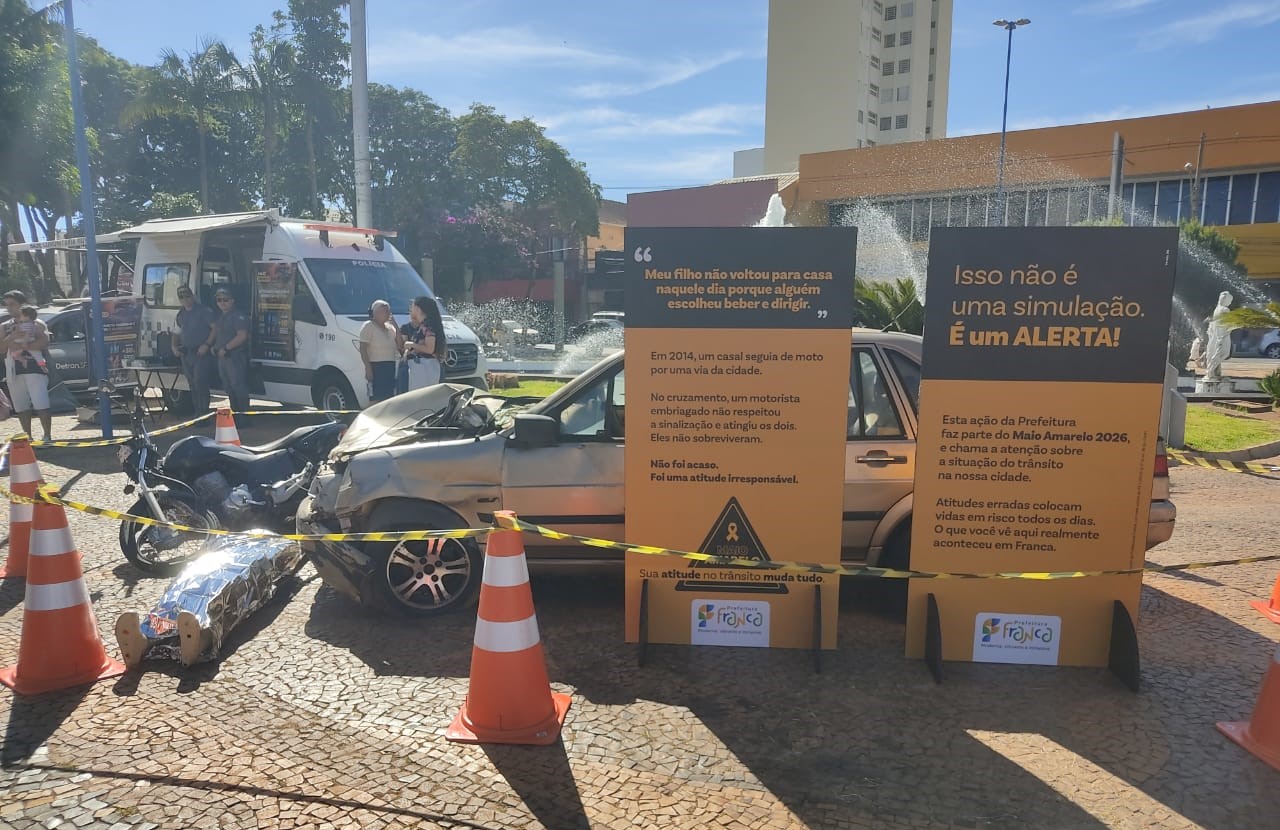 Maio Amarelo mobiliza Franca com ações de conscientização no trânsito