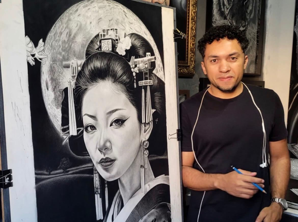Premiado no Brasil, artista de Franca leva talento em mostra inédita ao Japão