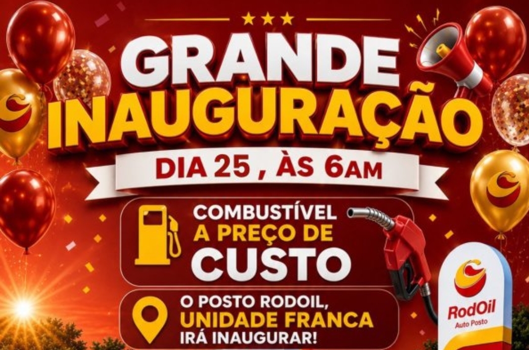 Combustível a preço de custo e sorteios devem movimentar inauguração de posto