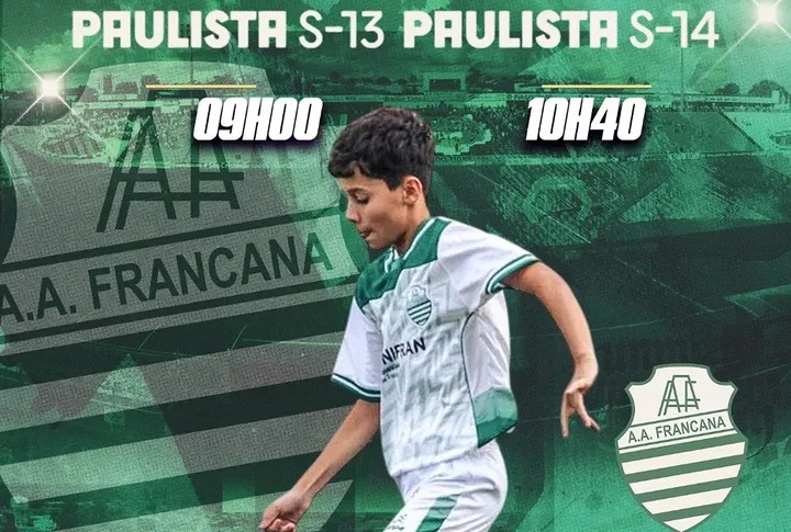 Molecada em campo: times sub-13 e sub-14 da Francana têm compromisso nesta manhã