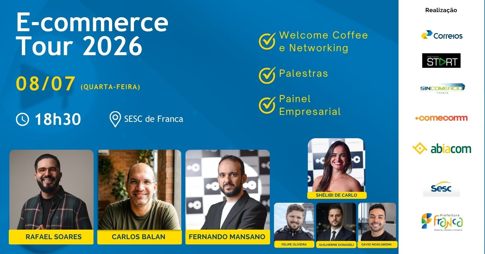 Franca recebe etapa da E-commerce Tour, nesta quarta (8), no auditório do Sesc