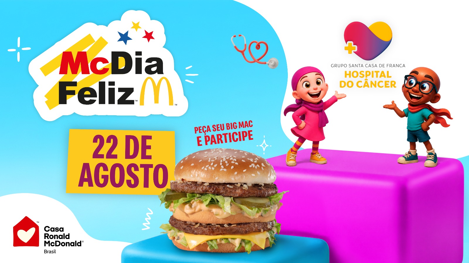 Hospital do Câncer de Franca participa do McDia Feliz 2026. Veja como ajudar também