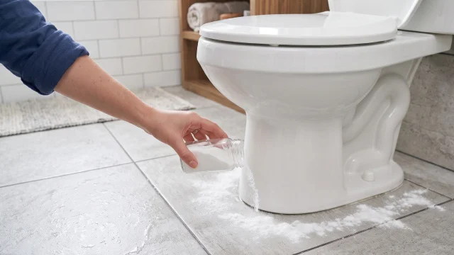 Coloque bicarbonato de sódio ao redor do vaso sanitário: veja para que serve