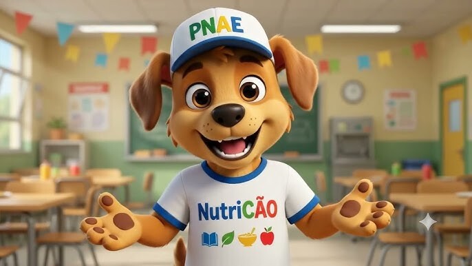 Cão caramelo vira mascote de projeto de nutrição nas escolas municipais de Franca