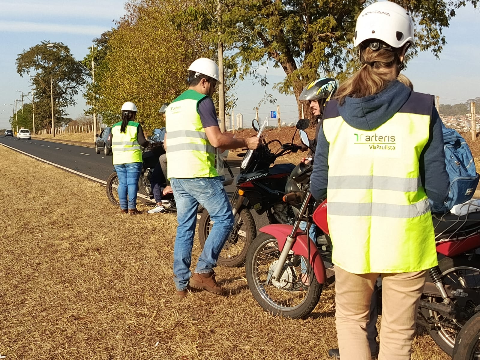 Rodovia Cândido Portinari, em Franca, recebe ação educativa para motociclistas