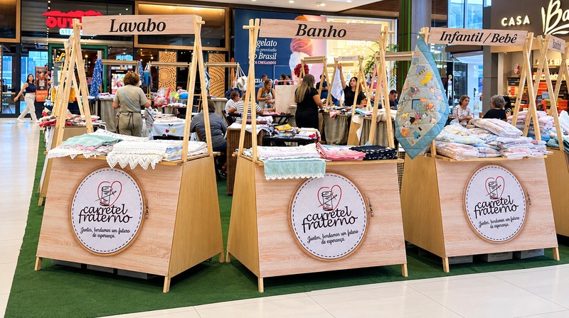 Bazar beneficente no Franca Shopping reúne 1,2 mil peças artesanais